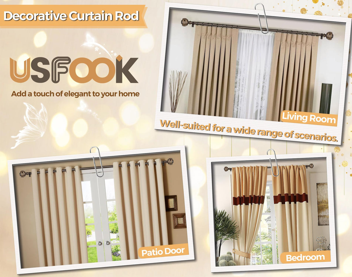 USFOOK woven pattern finial adds decorative touch to living rooms.
