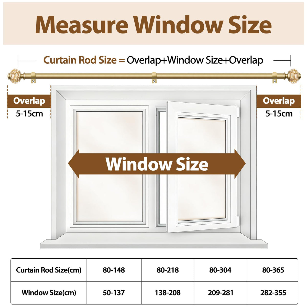 USFOOK two-pack curtain rod set for multiple windows.