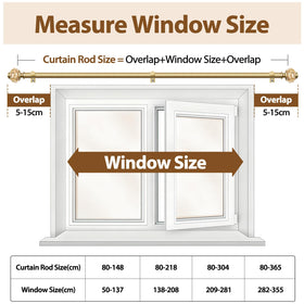 USFOOK two-pack curtain rod set for multiple windows.