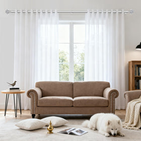 USFOOK curtain rod smooth sliding path prevents curtain snagging