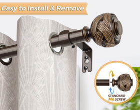 USFOOK smooth sliding system prevents curtain snagging during daily openings.