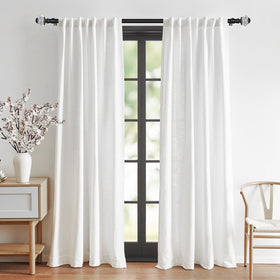 USFOOK curtain rod with splicing design enhances stability