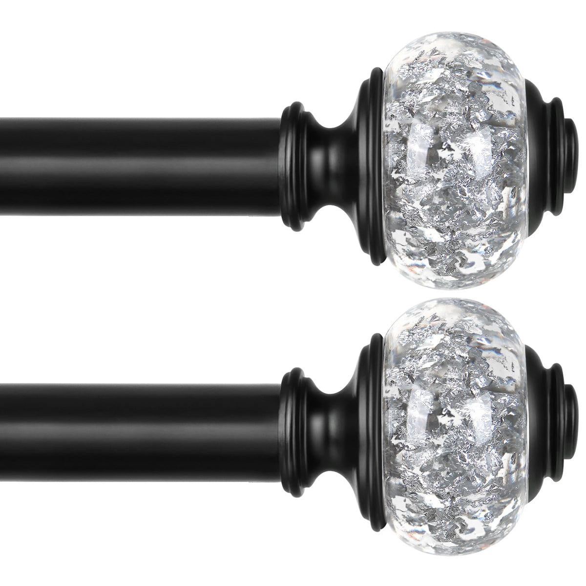 USFOOK curtain rod telescoping 32-58 inches for flexible window fit