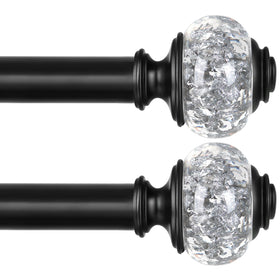 USFOOK curtain rod telescoping 32-58 inches for flexible window fit