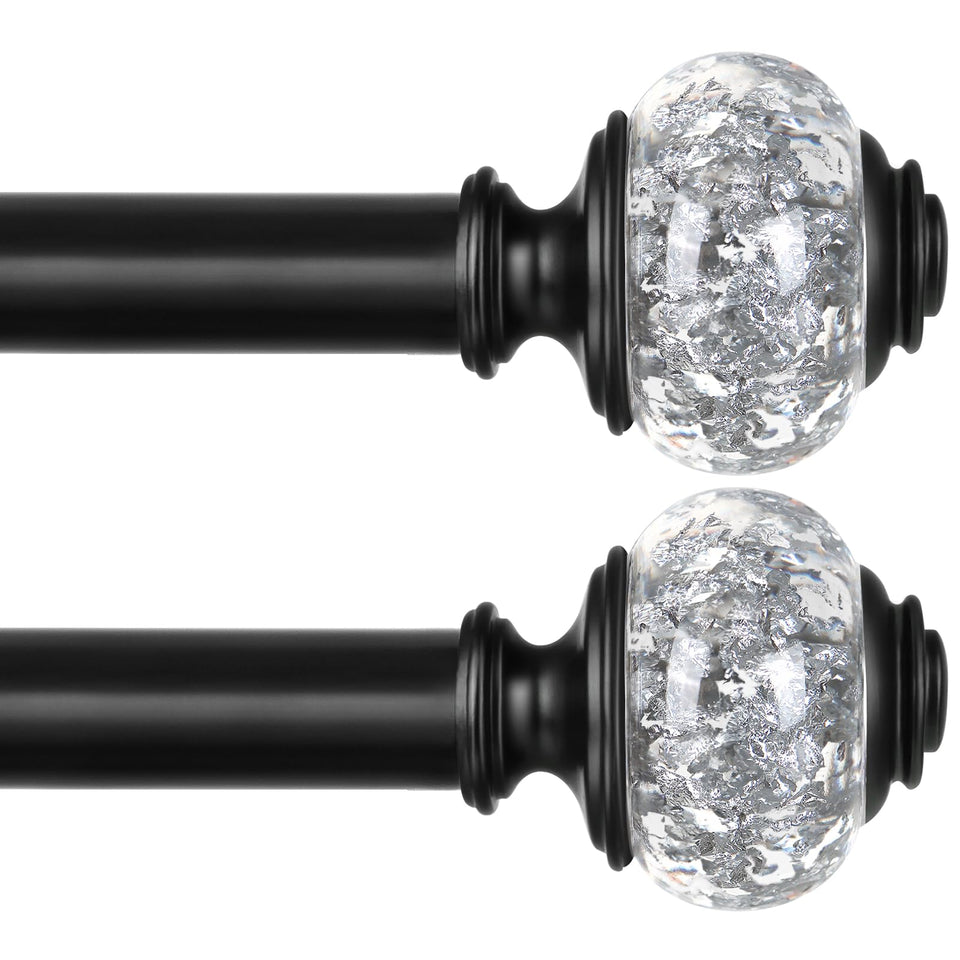 USFOOK curtain rod telescoping 32-58 inches for flexible window fit