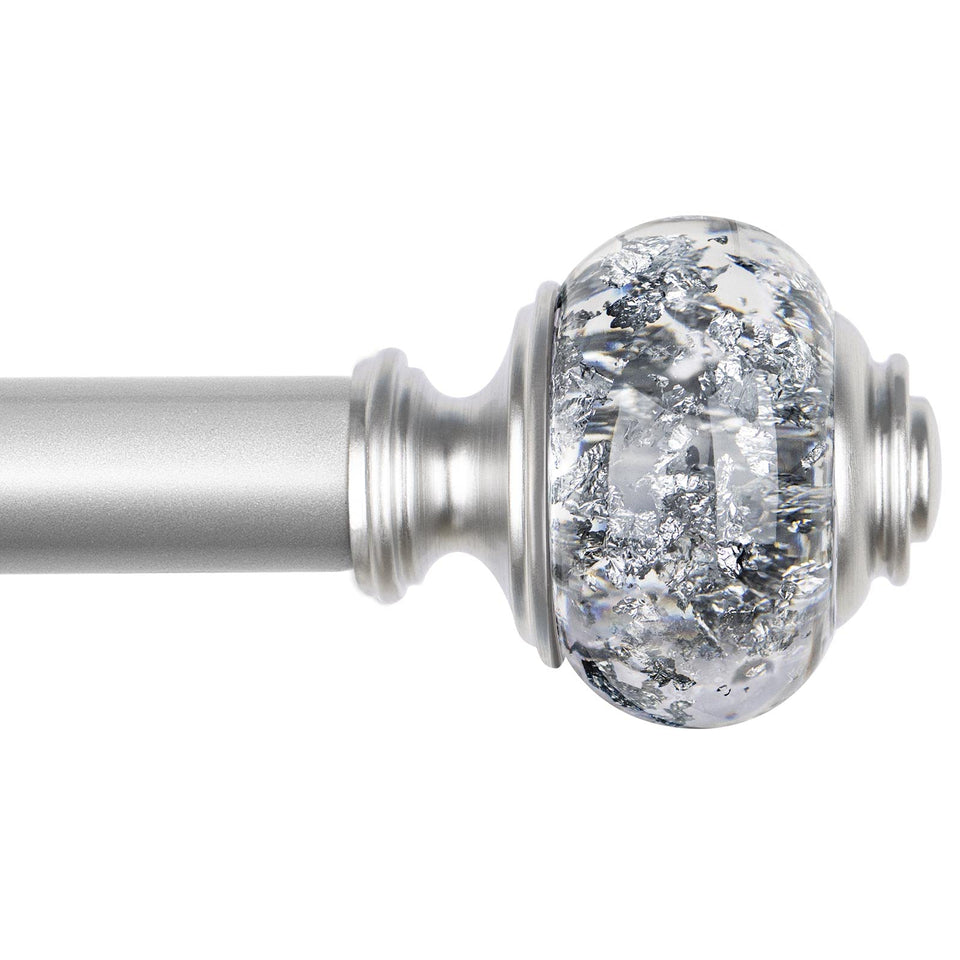 USFOOK 1-inch telescoping curtain rod extending from 72 to 144 inches for versatile windows.