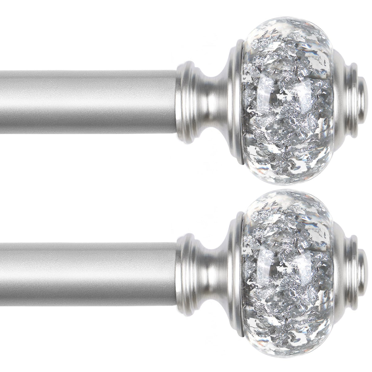 USFOOK curtain rod with telescoping segments for precise length adjustment