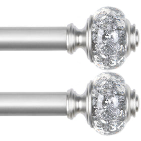 USFOOK curtain rod with telescoping segments for precise length adjustment