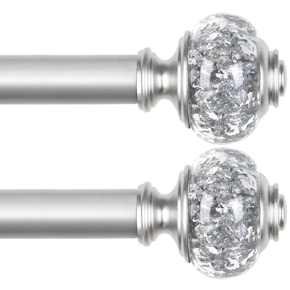 USFOOK curtain rod with telescoping segments for precise length adjustment