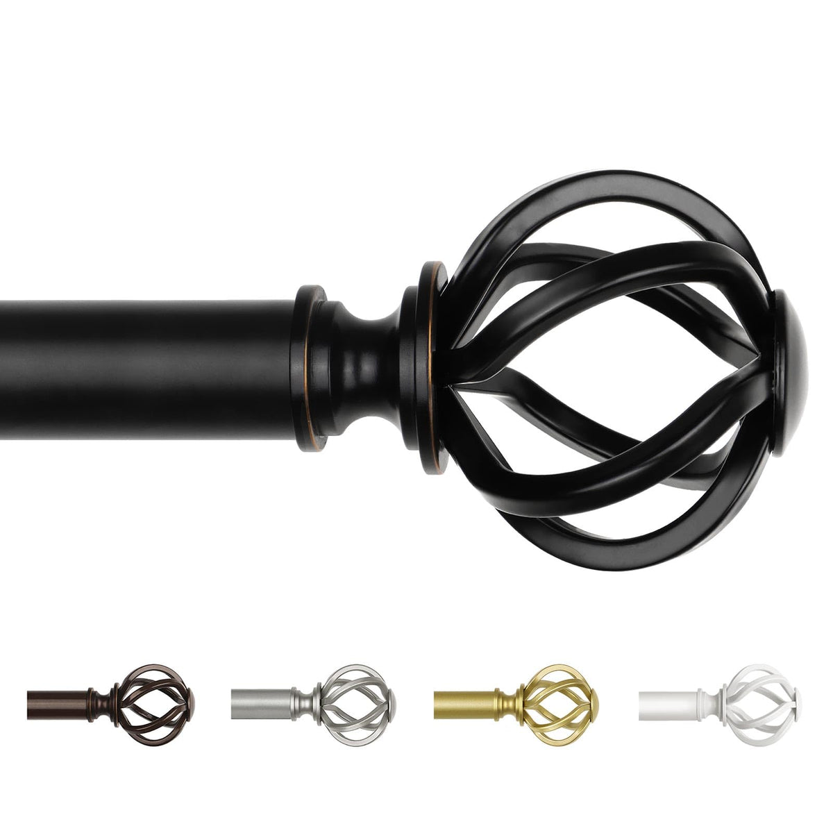 USFOOK curtain rod telescoping splicing offers flexible length for various windows.