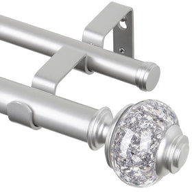 USFOOK double curtain rod extended to fit 36-72 inch windows
