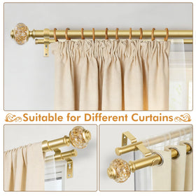 USFOOK double rod glide ensures smooth curtain operation