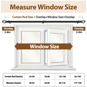 USFOOK extendable 32 to 86 inches length fits many windows
