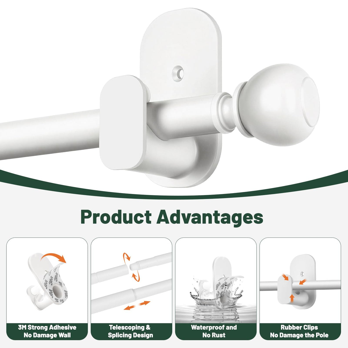 No drill installation guide for renters and dorm rooms.