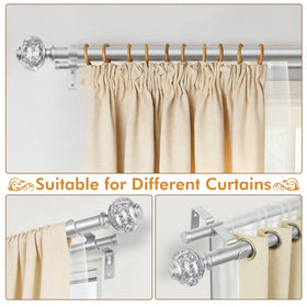 USFOOK silver finish dual rod complements modern interiors