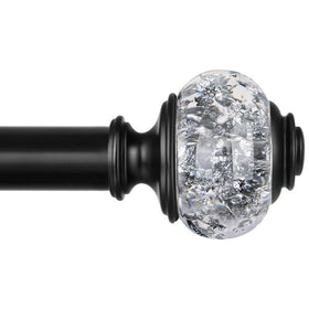 USFOOK telescoping curtain rod extended to fit wide windows for flexible use