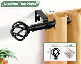USFOOK floral finials add elegant detail framing your windows.