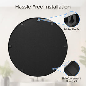 USHOWER 30-inch round mirror in entryway or bedroom for brighter space