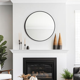 USHOWER round vanity mirror suitable for hallway or bedroom decor