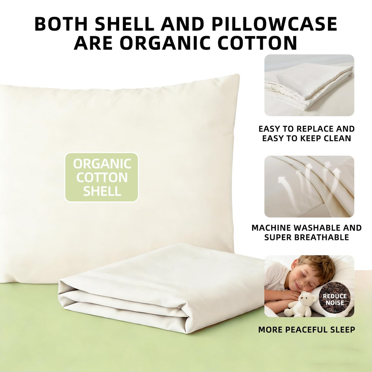 USlixury buckwheat pillow height adjustment with hidden zipper for easy loft customization