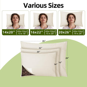 USlixury buckwheat pillow organic shell highlights soft breathable cotton