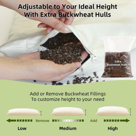 Hidden side zipper enables easy filling adjustments.