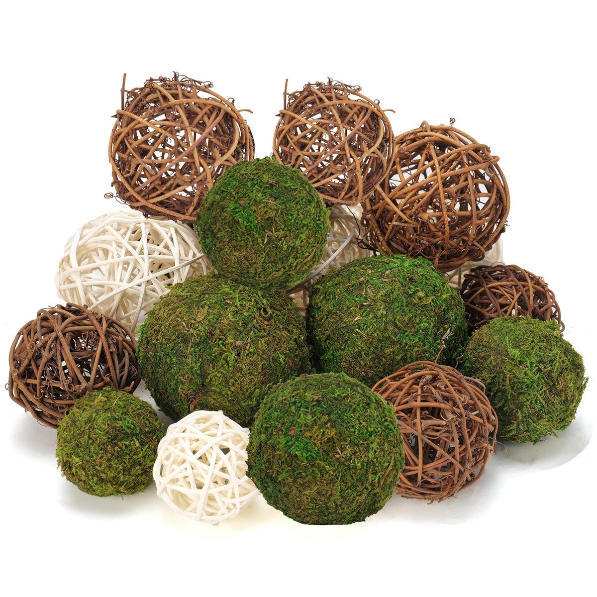 USMOLA white moss ball for bright decor accents