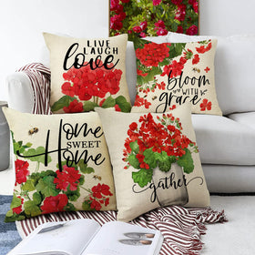 Ussap live laugh love plant pillow cover adds cozy whimsy to bedroom lounge