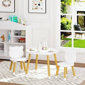 UTEX Kids chair white side view showcasing comfortable seating for small children.