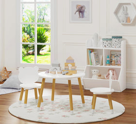 UTEX table and chairs assembled in room illustrating versatile setup for play and learning.