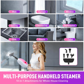 UTIBIJIR steam mop showing 20-second heat-up feature