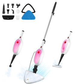 UTIBIJIR steam mop on hardwood floors for quick, streak-free cleaning