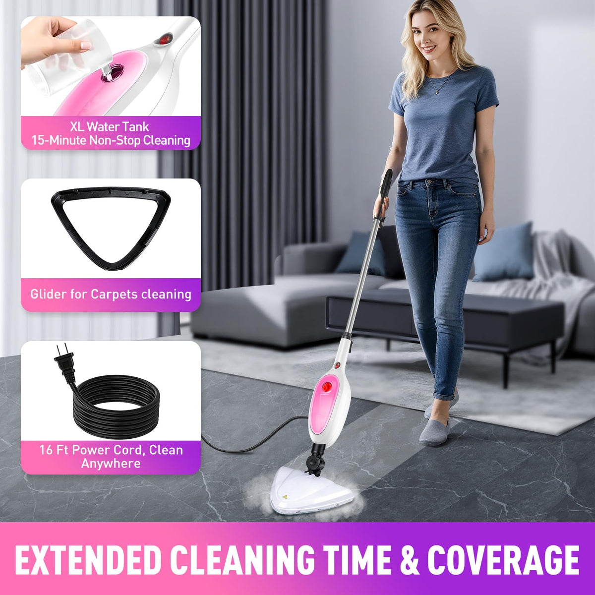UTIBIJIR washable mop pad for easy maintenance