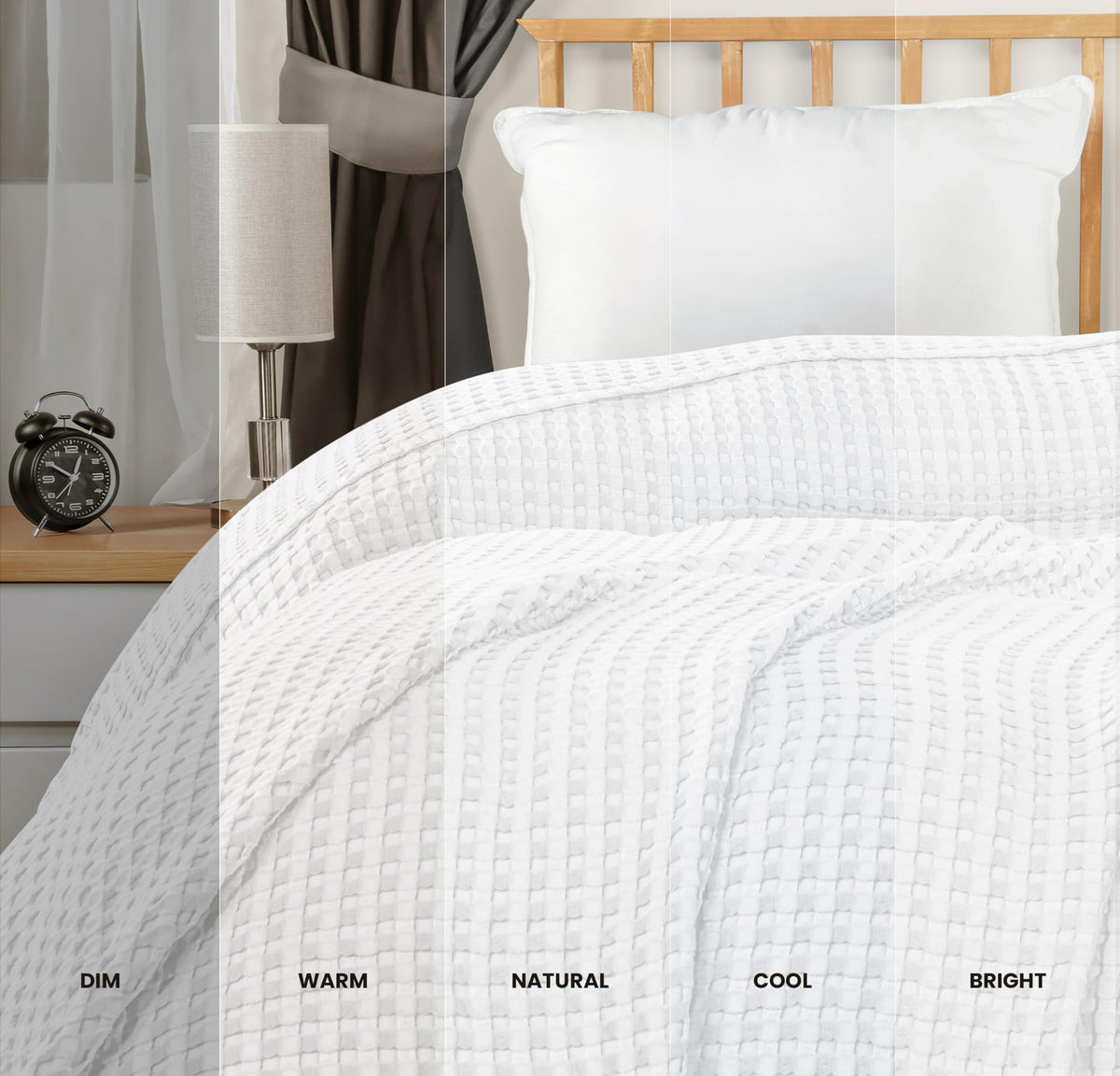 Utopia Bedding waffle blanket lightweight for summer use and versatility.