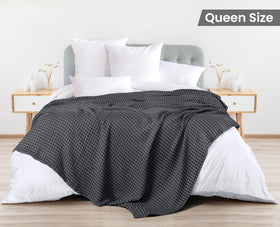 Utopia Bedding 100% cotton waffle weave close-up showing soft, durable fibers.