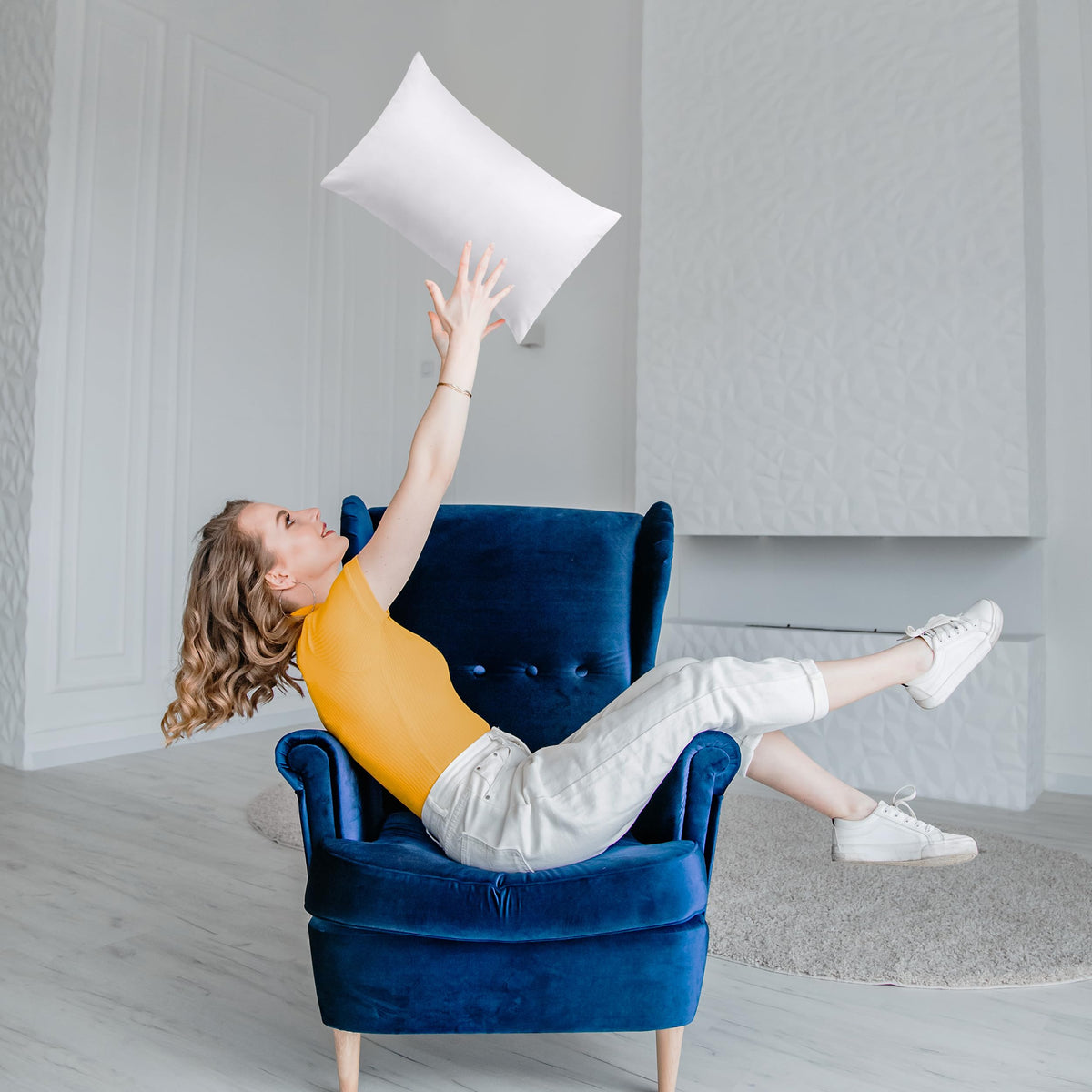 Utopia Bedding 14x22 pillow inserts back-support ideal for desk or lounge.