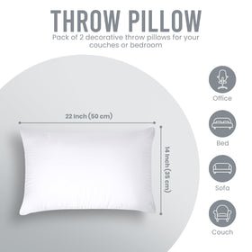 Utopia Bedding 14x22 pillow inserts decor-friendly white cushions for beds and sofas.