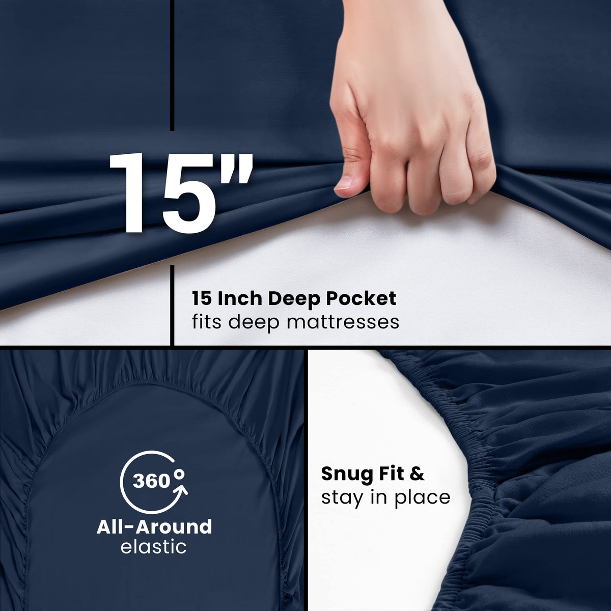 Utopia Bedding 2-pack queen fitted sheets offer value and a reliable, deep-pocket fit.