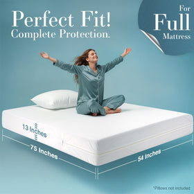 Utopia Bedding 360-degree coverage encasement reduces spill risk on your mattress