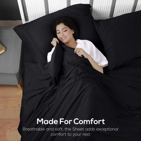 4-piece jersey-knit set from Utopia Bedding for easy sleep setup.