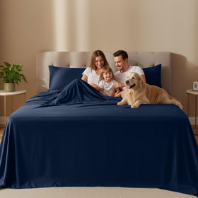 Close-up of the four-piece kit showing brushed microfiber softness.