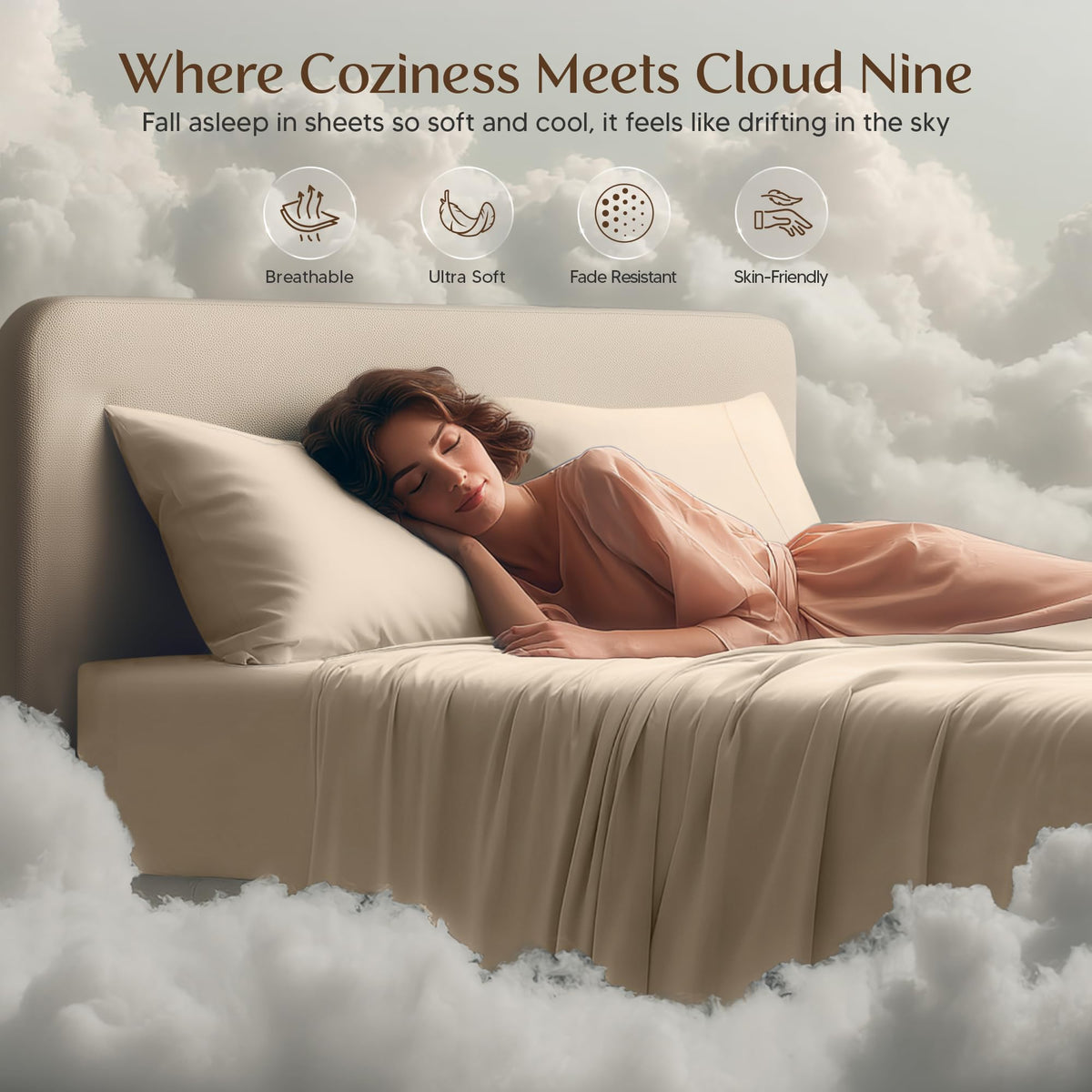 Utopia Bedding all-around elastic edge keeps the sheet in place through the night.