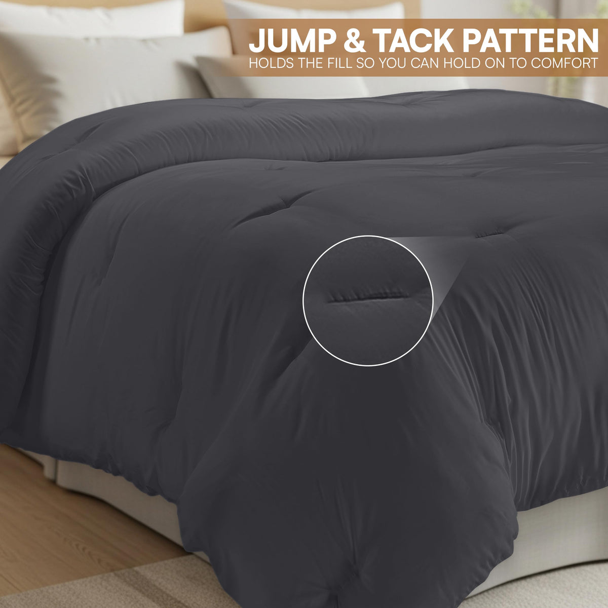 Utopia Bedding all-season comforter showing breathable microfiber shell