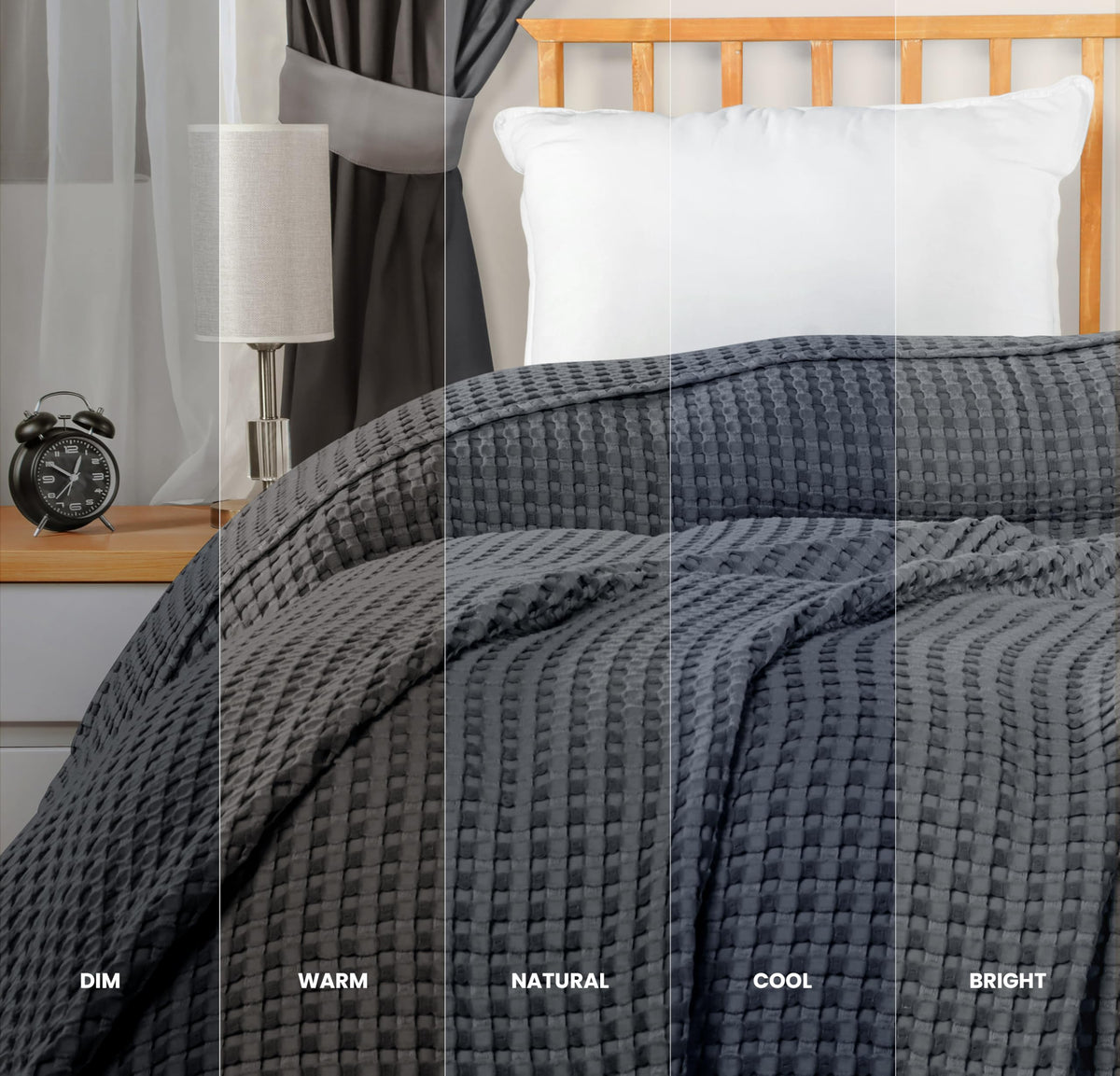 Utopia Bedding all-season blanket shown for picnic or travel practicality.