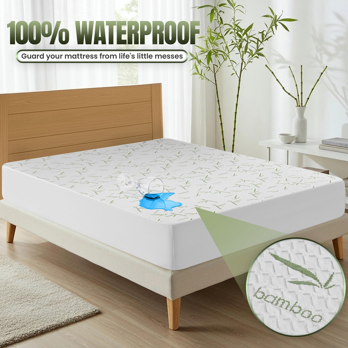 Utopia Bedding bamboo viscose fabric close-up shows breathable cooling surface.