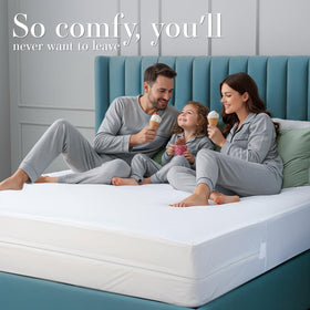 Utopia Bedding bed bug and dust mite proof finish helps keep the surface clean.