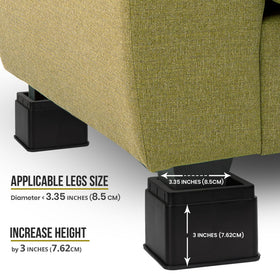 Utopia Bedding bed risers top anti-slip pad enhances stability