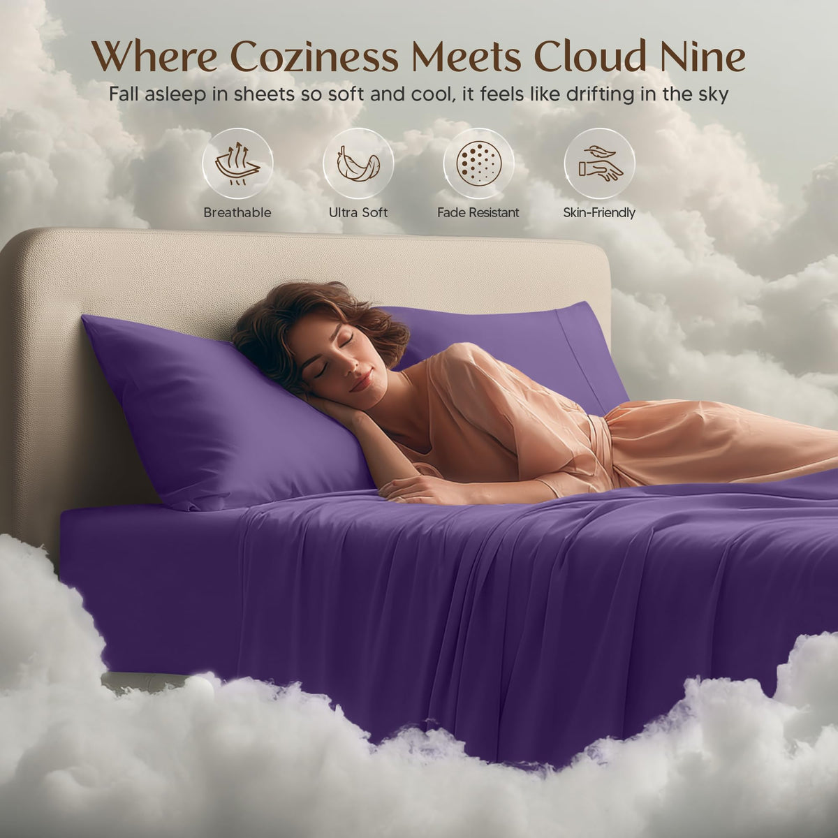 Utopia Bedding on a neatly made bed demonstrates hotel-grade comfort and easy care.