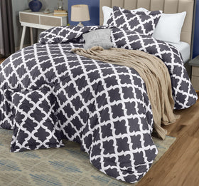 Utopia Bedding styled bedroom scene with a versatile grey palette.