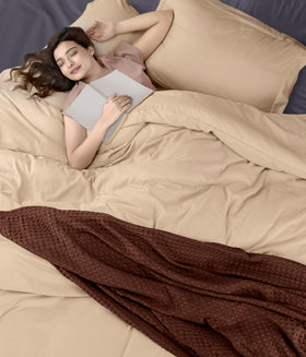 Utopia Bedding beige duvet cover adds versatile calm to any bedroom